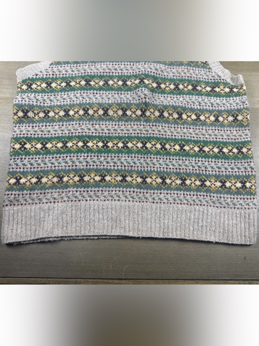 Vtg Polo Ralph Lauren 2006 Hand Knit Sweater Vest Fair Isle Lambswool Men’s Med - Picture 6 of 8